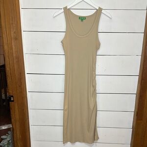 J. Crew Vintage Rib Ruched Midi Dress